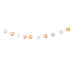 Xenos Slinger met 9 solar barok lampionnen - multikleur - 440 cm- Solar Verlichting