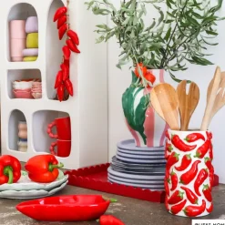 Xenos Slinger met pepers - rood - 29 cm- Keukengerei