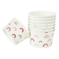 Xenos Snackcups regenboog - set van 8- Wegwerpservies|Kinderfeestjes