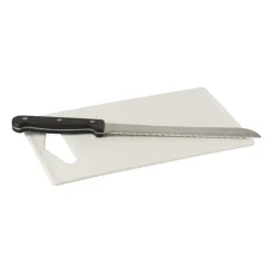 Xenos Snijplank kunststof - wit - 16.5x27 cm- Snijplanken