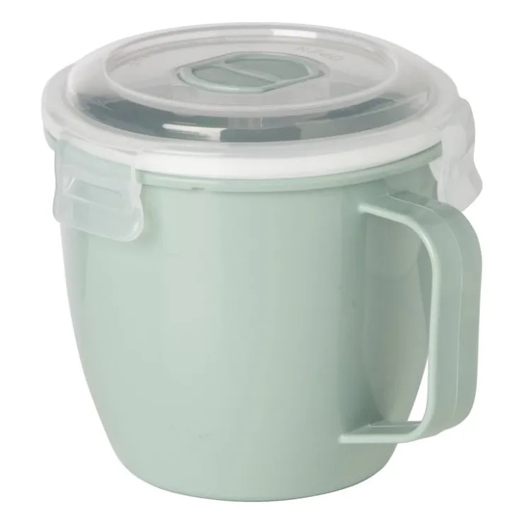 Xenos Soepbakje voor magnetron - 620 ml - groen- Bewaardozen|Magnetrondozen