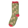 Xenos Sokken avocado - maat 42-46 - groen- Huissokken|Kerstcadeaus