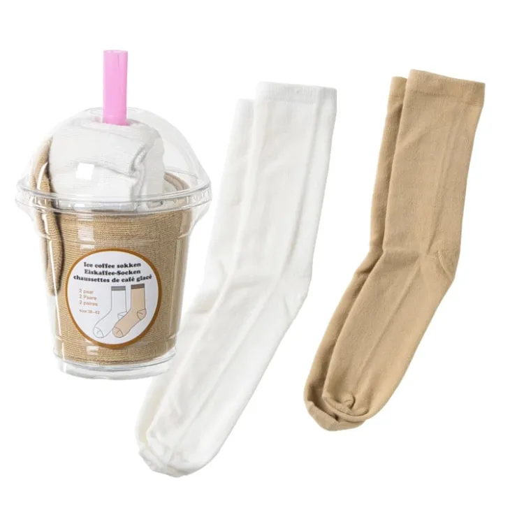 Xenos Sokken ice coffee - 2 paar - maat 38-42- Kerstcadeaus