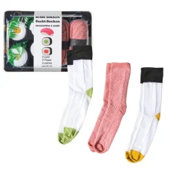 Xenos Sokken sushi - 3 paar - maat 38-42- Kerstcadeaus