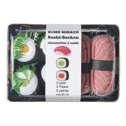 Xenos Sokken sushi - 3 paar - maat 38-42- Kerstcadeaus
