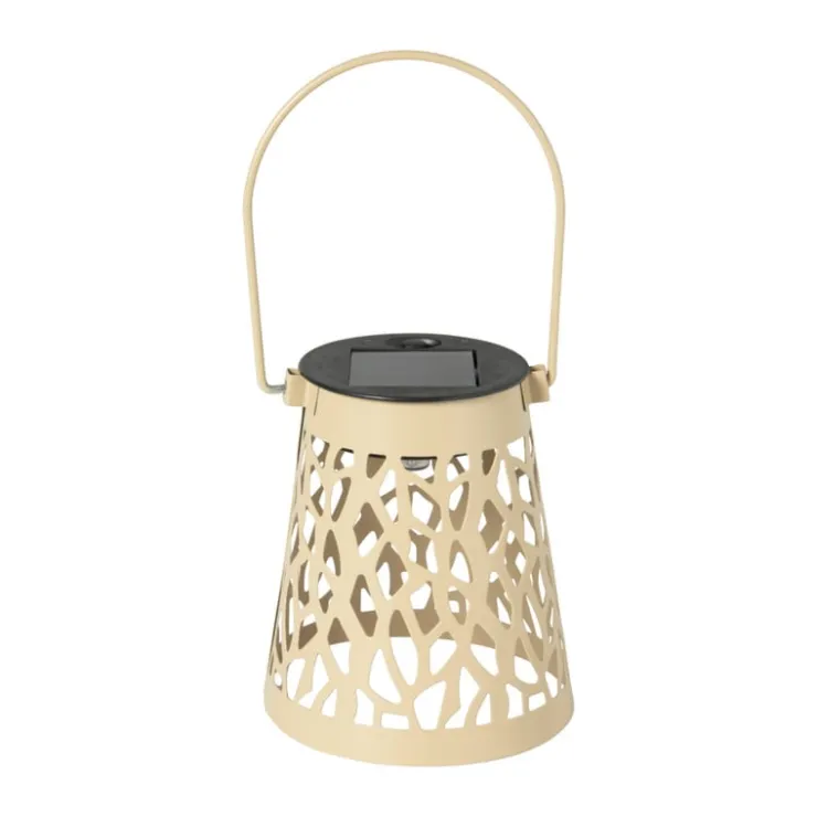 Xenos Solar hanglampje - beige - ø9x10 cm- Solar Verlichting