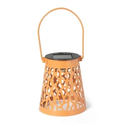 Xenos Solar hanglampje - oranje - ø9x10 cm- Solar Verlichting