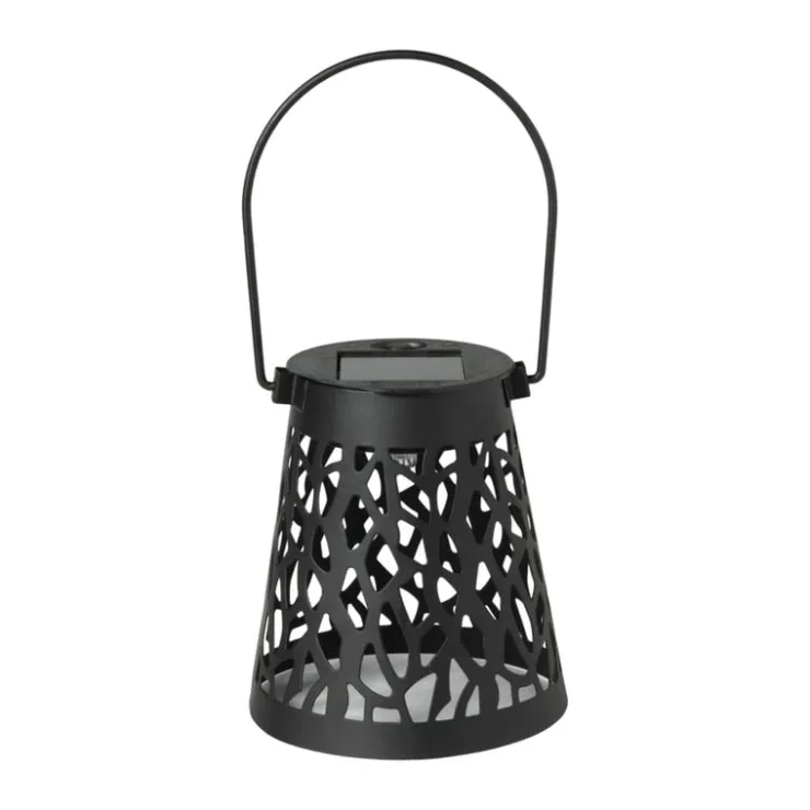 Xenos Solar hanglampje - zwart - ø9x10 cm- Solar Verlichting