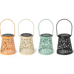 Xenos Solar hanglampje - zwart - ø9x10 cm- Solar Verlichting