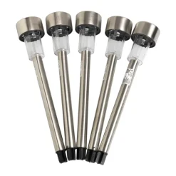 Xenos Solar lantaarns - zilverkleurig - set van 5- Solar Verlichting