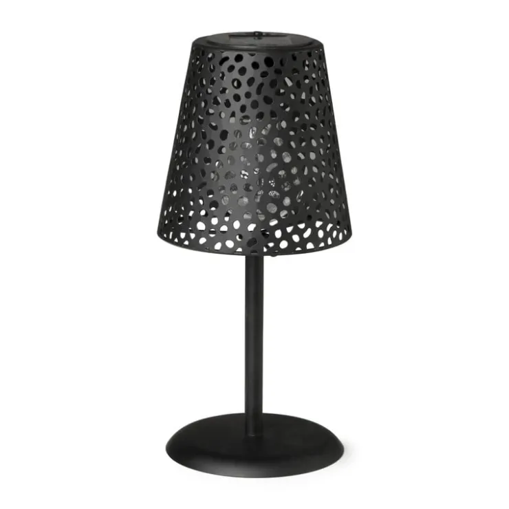 Xenos Solar tuinlamp op voet - zwart - ø13x28 cm- Solar Verlichting