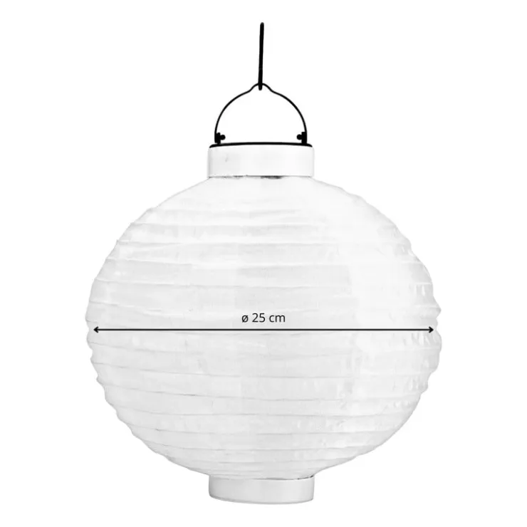 Xenos Solar tuinlampion - wit - ø25 cm- Lampionnen|Bruiloft