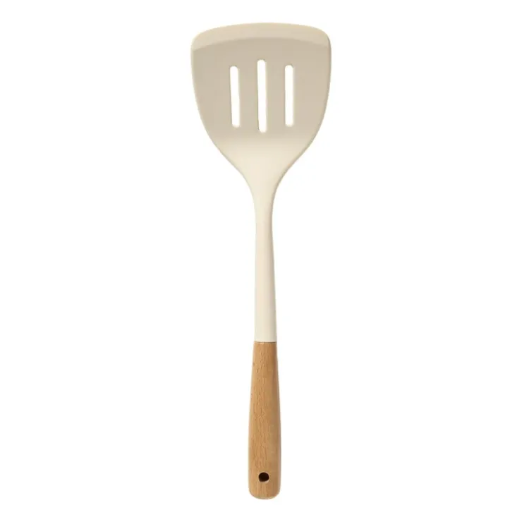 Xenos Spatel met gleuf - wit - 34 cm- Keukengerei