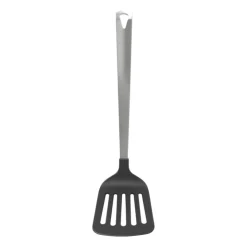 Xenos Spatel met sleuf London - zilverkleurig - 31 cm- Keukengerei