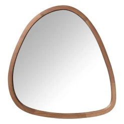 Xenos Spiegel organic driehoek - bruin - 69x73 cm- Wandspiegels