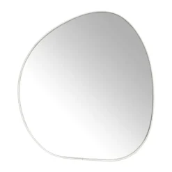 Xenos Spiegel organic met beige lijst - 49x53 cm- Wandspiegels