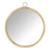Xenos Spiegel rond - rotan - ø43 cm- Kerstcadeaus|Wandspiegels