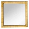 Xenos Spiegel rotan vierkant - bruin - 40.5x40.5 cm- Wandspiegels