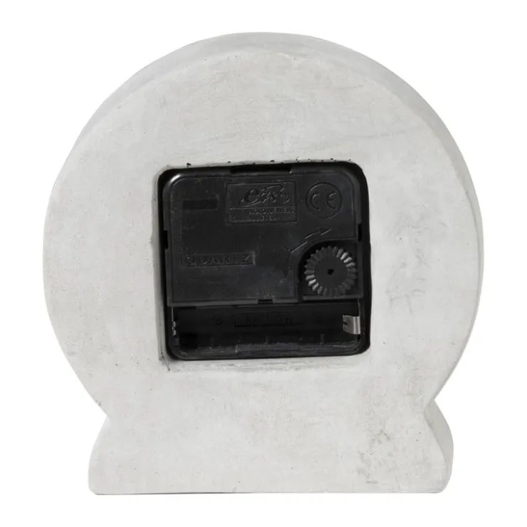 Xenos Staande klok cement - grijs - 12.5x12x4 cm- Klokken