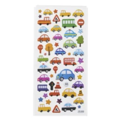 Xenos Stickervel auto's - set van 54 3D stickers- Stickers