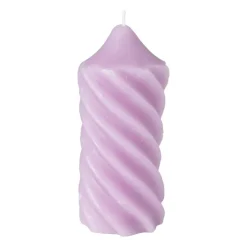 Xenos Stompkaars twist - lila - ø6x15 cm- Stompkaarsen