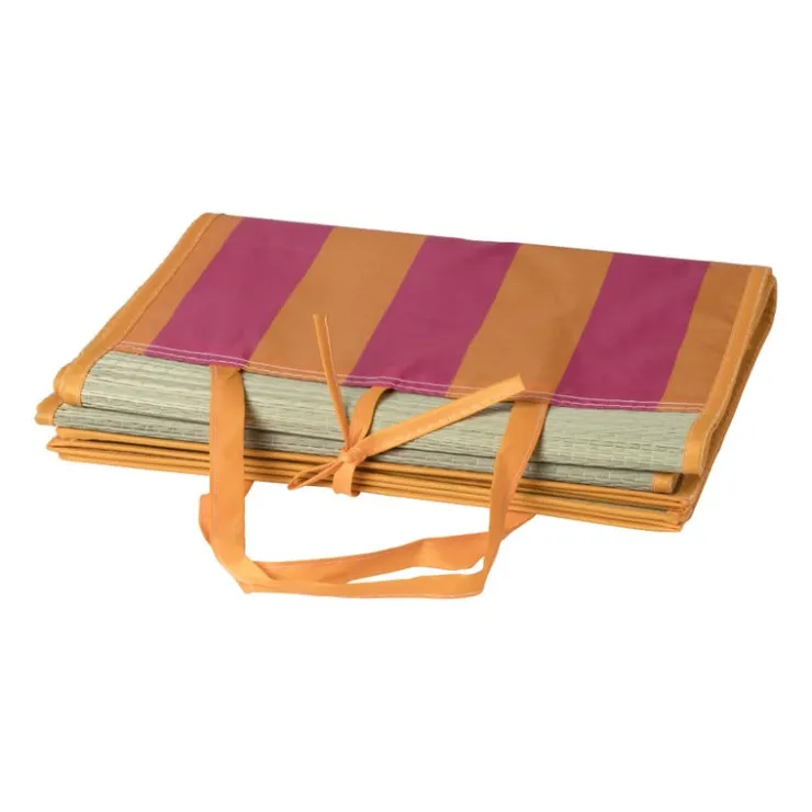 Xenos Strandmat XL - bruin/roze - 90x170 cm- Strandaccessoires