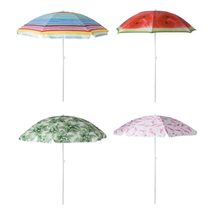 Xenos Strandparasol meloen - ø160x180 cm- Parasols|Strandaccessoires