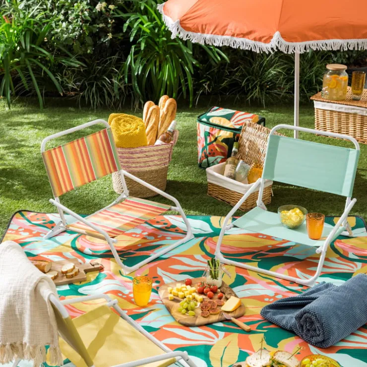 Xenos Strandparasol Tess - oranje - ø150x180 cm- Parasols|Strandaccessoires