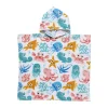 Xenos Strandponcho kids sea life - multikleur - 60x110 cm- Strandaccessoires