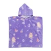 Xenos Strandponcho kids zeemeermin - multikleur - 60x110 cm- Strandaccessoires