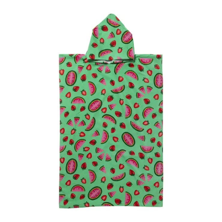 Xenos Strandponcho watermeloen - multikleur - 75x220 cm- Strandaccessoires