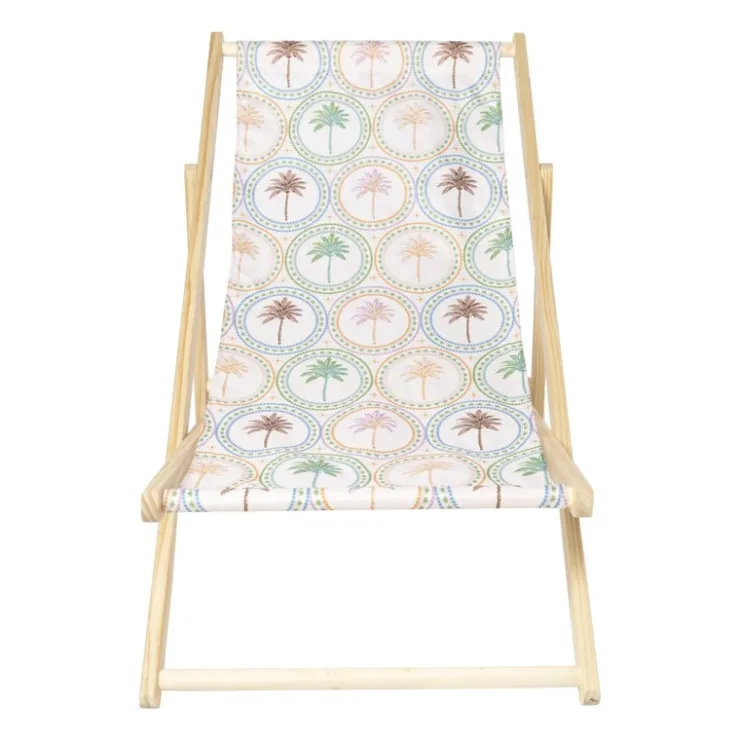 Xenos Strandstoel palmbomen - multikleur - 92x82x58 cm- Strandaccessoires