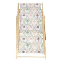 Xenos Strandstoel palmbomen - multikleur - 92x82x58 cm- Strandaccessoires