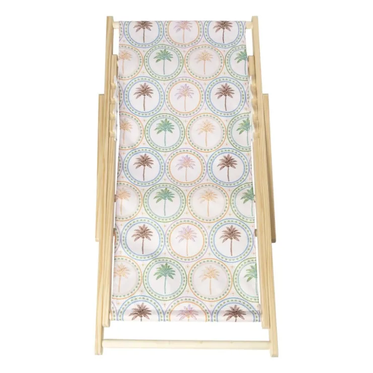 Xenos Strandstoel palmbomen - multikleur - 92x82x58 cm- Strandaccessoires