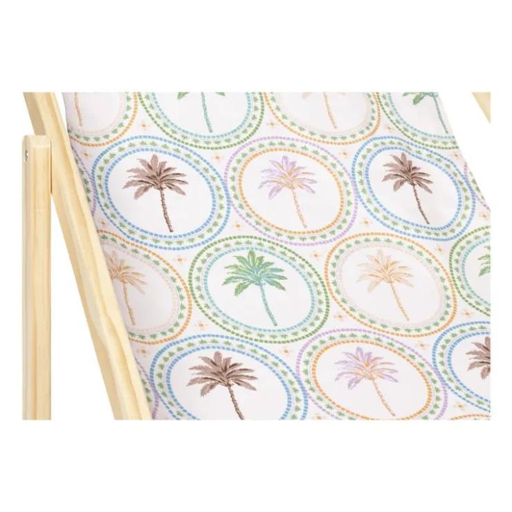 Xenos Strandstoel palmbomen - multikleur - 92x82x58 cm- Strandaccessoires