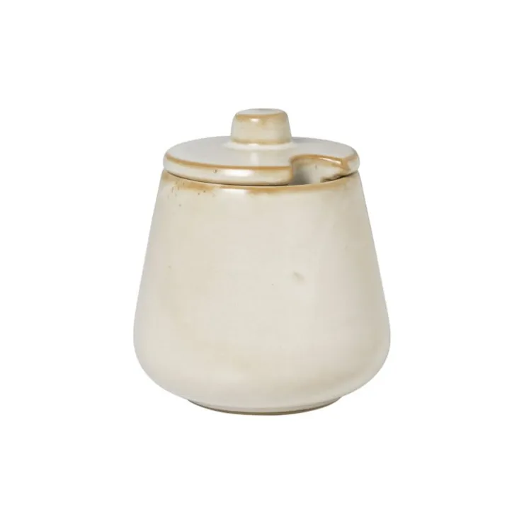 Xenos Suikerpot - beige - ø9x10.3 cm- Koffie Accessoires|Thee Accessoires