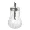 Xenos Suikerstrooier lijn - glas/rvs - ø7.5x14.5 cm- Koffie Accessoires|Thee Accessoires
