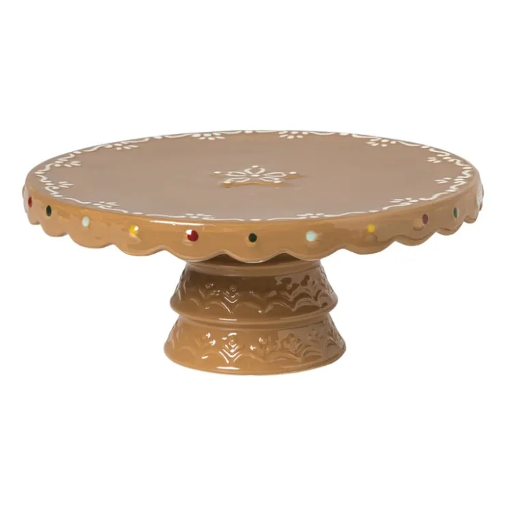 Xenos Taartplateau kerst - bruin - ø26x11 cm- Taartplateaus|Kerst Bakken