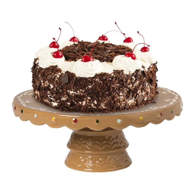 Xenos Taartplateau kerst - bruin - ø26x11 cm- Taartplateaus|Kerst Bakken