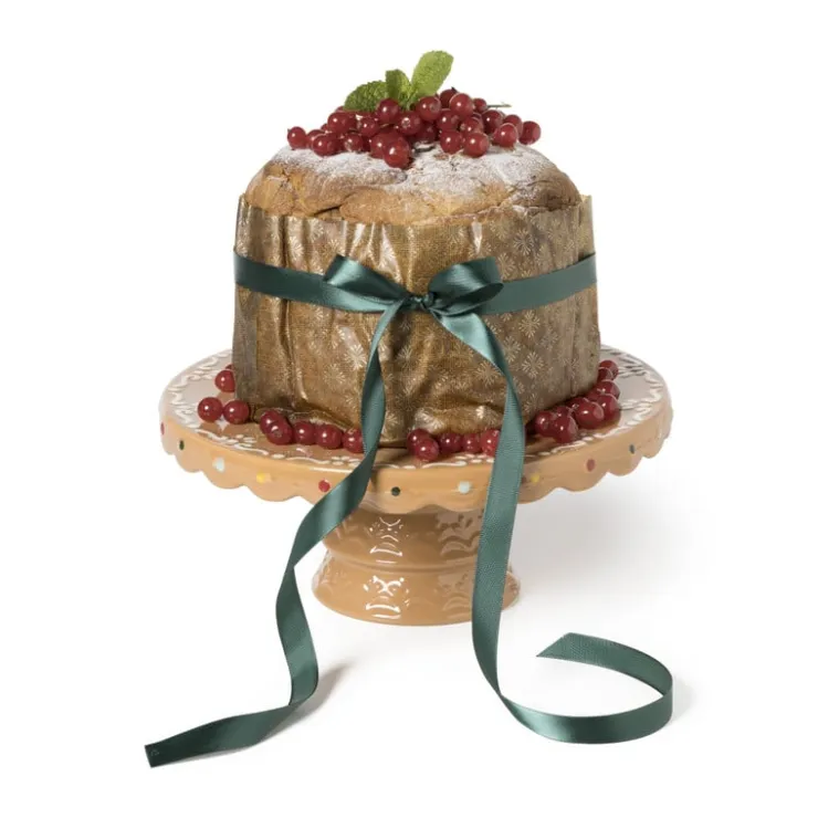 Xenos Taartplateau kerst - bruin - ø26x11 cm- Taartplateaus|Kerst Bakken