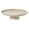 Xenos Taartplateau Toscane - beige - ø30x8 cm- Kerst|Taartplateaus