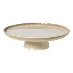 Xenos Taartplateau Toscane - beige - ø30x8 cm- Kerst|Taartplateaus