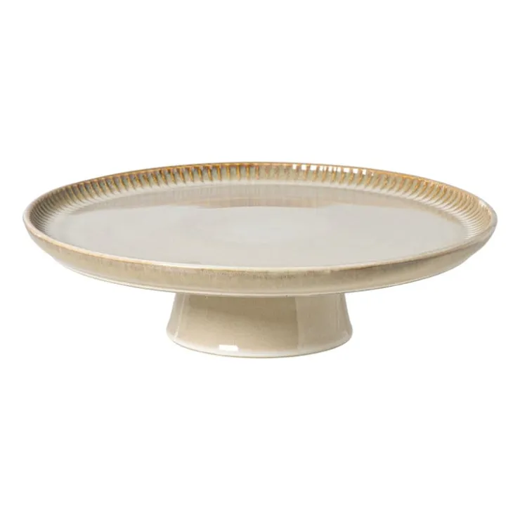 Xenos Taartplateau Toscane - beige - ø30x8 cm- Kerst|Taartplateaus