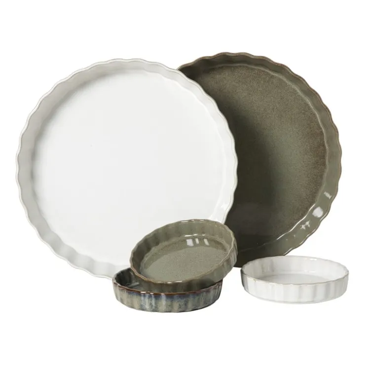 Xenos Taartvorm Toscane S - groen - ø12x2.5 cm- Bakvormen|Ovenschalen