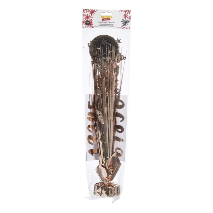 Xenos Tafeldecoratie happy birthday - rosé goud - 42 cm- Kinderfeestjes