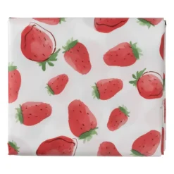 Xenos Tafelkleed aardbei - rood/wit - 150x220 cm- Tafelkleden