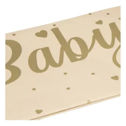 Xenos Tafelkleed baby - bruin/goud - 136x220 cm- Wegwerptafelkleden|Babyshower