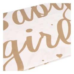 Xenos Tafelkleed baby girl - roze/goud - 136x220 cm- Wegwerptafelkleden|Babyshower