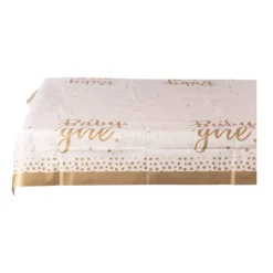 Xenos Tafelkleed baby girl - roze/goud - 136x220 cm- Wegwerptafelkleden|Babyshower