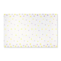 Xenos Tafelkleed bloem - wit/roze/geel - papier - 138x220 cm- Tafelkleden